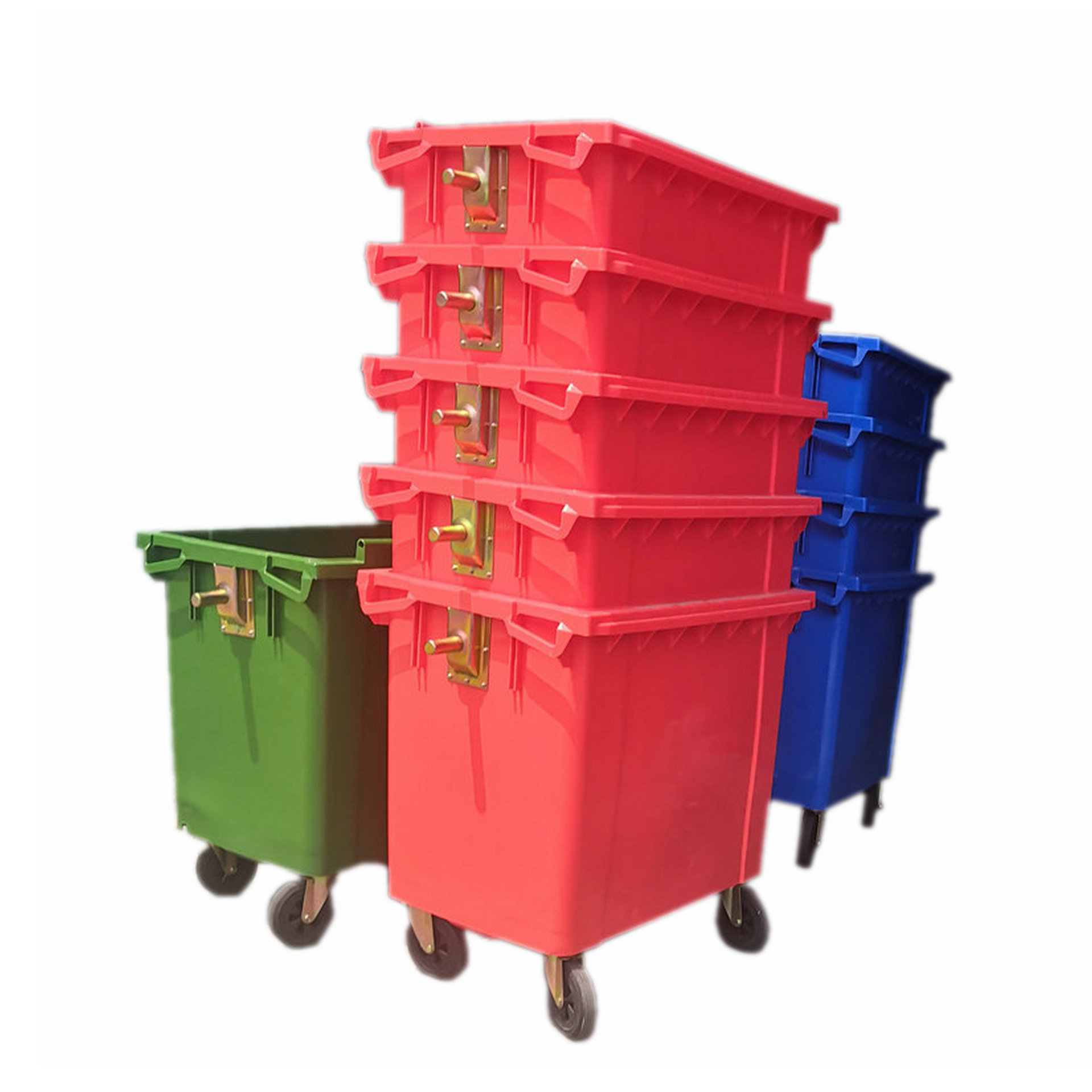 660L塑料垃圾桶 手推移动环卫垃圾箱660升清洁收纳桶 垃圾中转桶