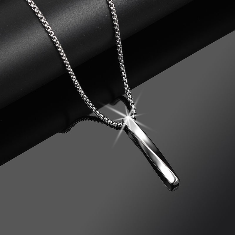 22g Weight Pendant Necklace Classification Basic Modern Style Geometric Stainless Steel Plating Men's Pendant Necklace