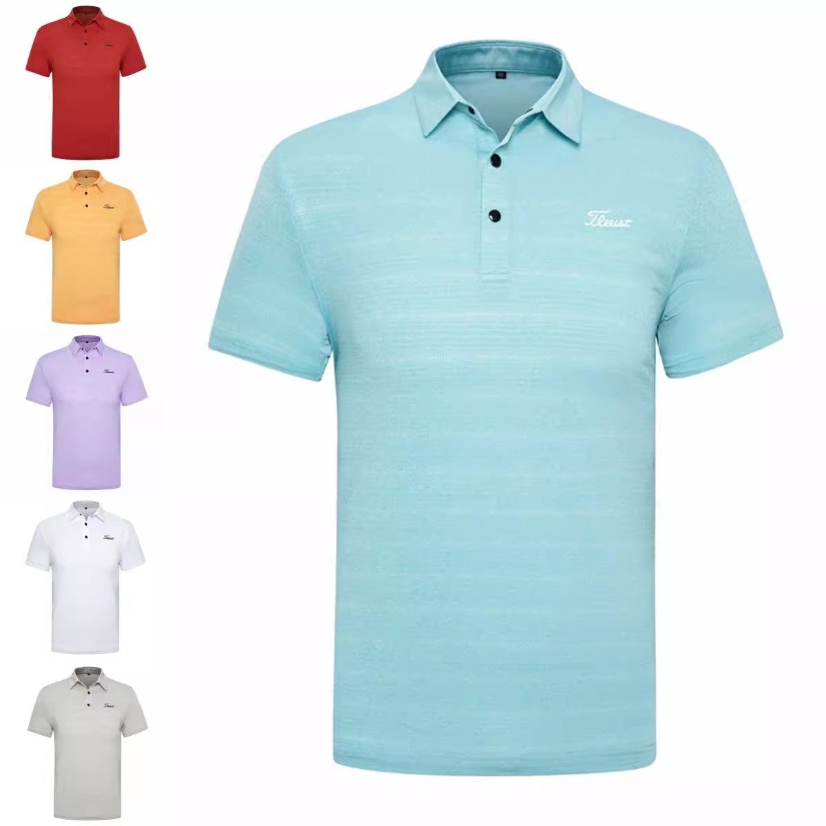 TIT Golf Short-sleeved Men's Polo Shirt Men's Top Quick-drying Stretch Outdoor Sports Summer Golf Men's Jersey