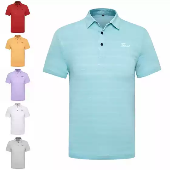 TIT Men's Golf Polo Shirt Short Sleeve Quick-Dry Stretch Outdoor Sports Summer Athletic Top