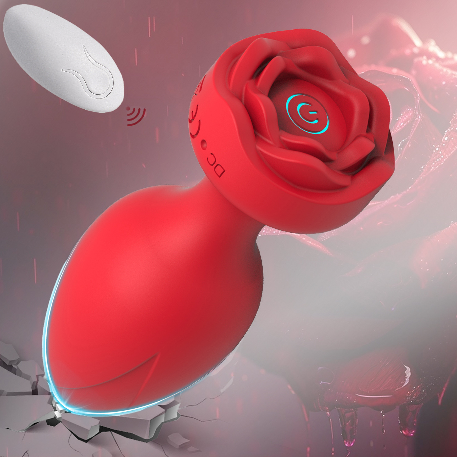 Γυναικείο πρωκτικό βύσμα φόρτισης Rose 10 συχνοτήτων με ασύρματο τηλεχειριστήριο για πίσω αυνανιστήριο για το σπίτι, προϊόντα ενηλίκων για σεξ_voghion.com