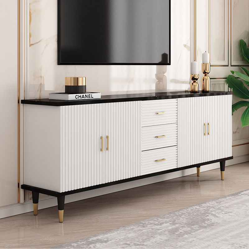 法式电视柜约高柜高款茶几收纳储物一体轻奢高级感小户型靠墙地柜|ru