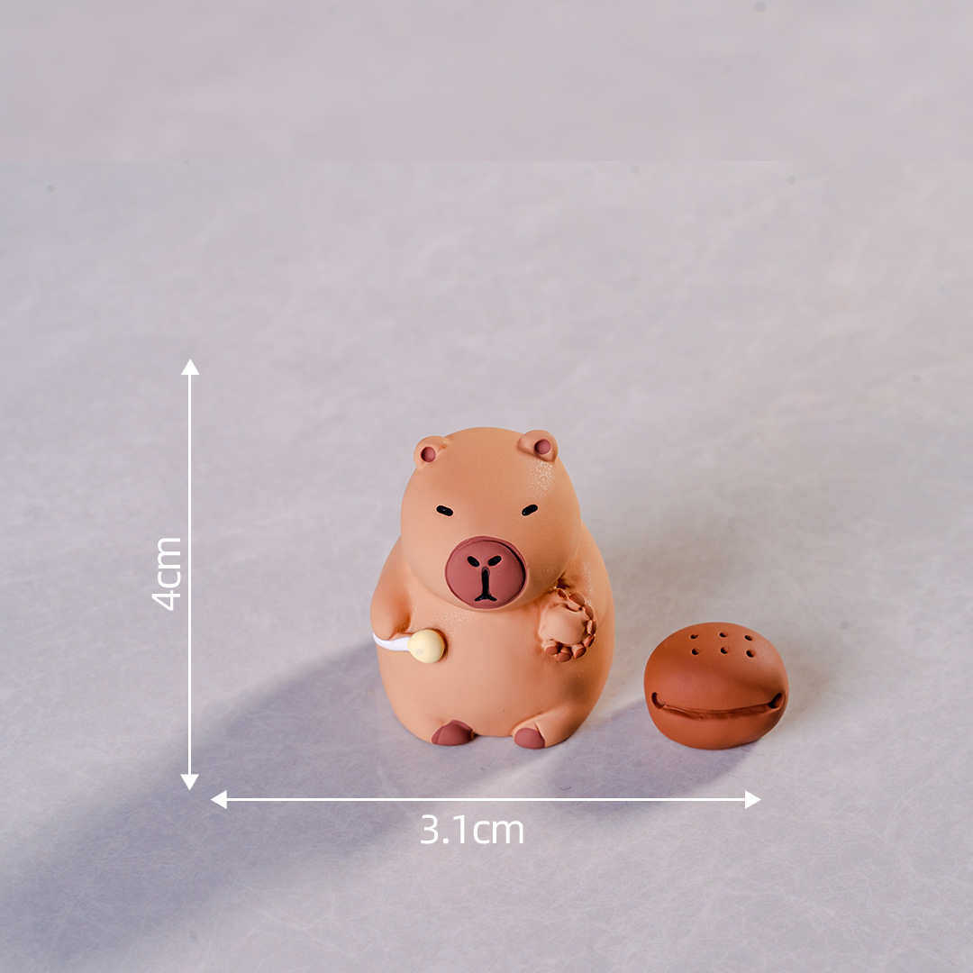 Micro paisaje creativo lindos Dolphin capibara muñeca caja ciega accesorios decoraciones accesorios de escritorio para automóviles