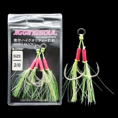 海釣り鉄板フック路亜鋼線ダブルフックはゆっくりと夜の光を揺らします。