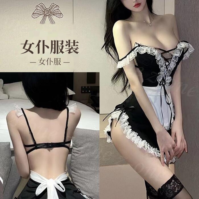 Plus-Size Erotic Lingerie Passionate Maid Role-Playing Lace Uniform Seductive Lace-Up Maid Nightgown Set Plus-Size Erotic Lingerie Passionate Maid Role-Playing Lace Uniform Seductive Lace-Up Maid Nightgown Set