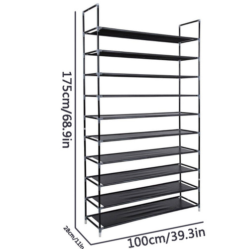 Cross-border Amazon best-selling dust-proof storage shelf dormitory wrought iron shoe cabinet non-woven large capacity storage shoe cabinet