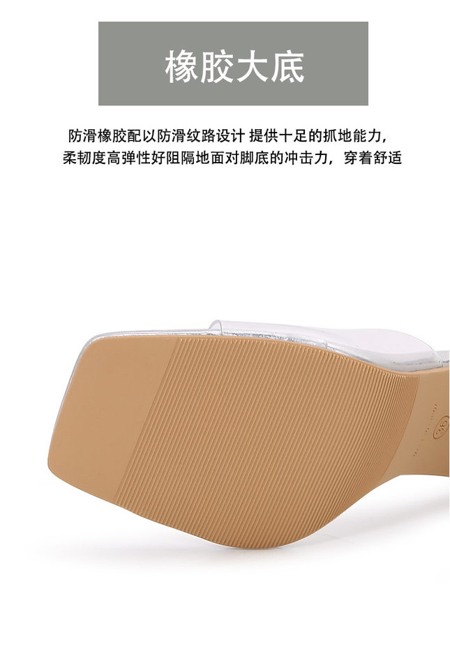 Dép sandal nữ mũi cá gót nhọn cao 6–8 cm phong cách hiện đại — Màu bạc, Màu hồng, Màu mơ, Màu trắng chi tiết 9
