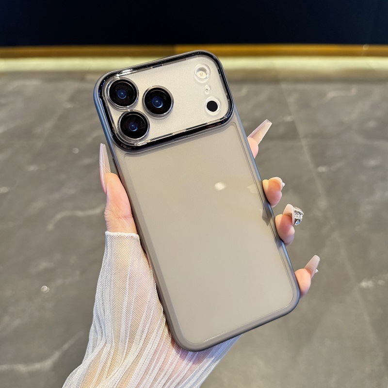 简约透明硅胶适用iPhone17手机壳新款电镀镜框苹果16高级感保护套|undefined