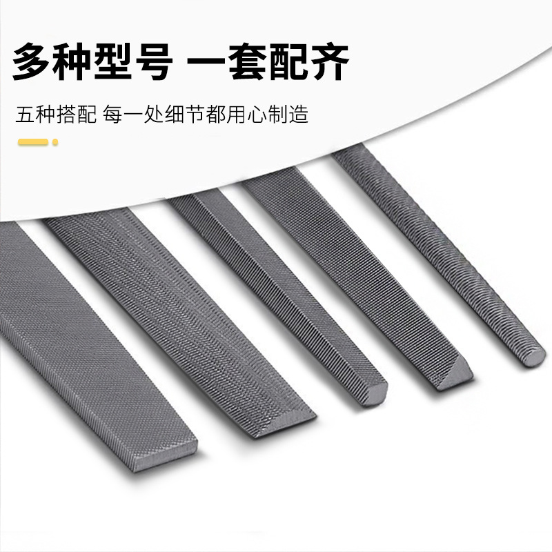 Archivo de hierro y acero herramientas de pulido de archivo de metal de archivo triangular plano 5 piezas de conjunto de cuchillo de diamante image 5