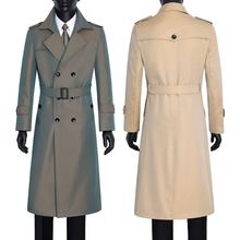 春秋双排扣超长帅气休闲战壕韩外套大衣过膝反光变色英伦修身风衣