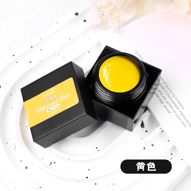 Pegamento de alivio de uñas de estilo japonés pegamento de fototerapia pintura línea de dibujo espejo de alivio tridimensional de plata dorada pegamento de esmalte de uñas al por mayor