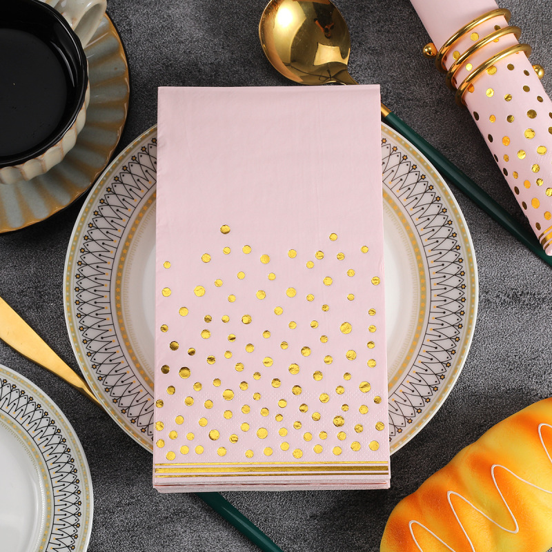 Cross-Border Party Napkins Pink Napkins Birthday Party Hot Stamping Napkins High-End Disposable Napkins Customization Cross-Border Party Napkins Pink Napkins Birthday Party Hot Stamping Napkins High-End Disposable Napkins Customization