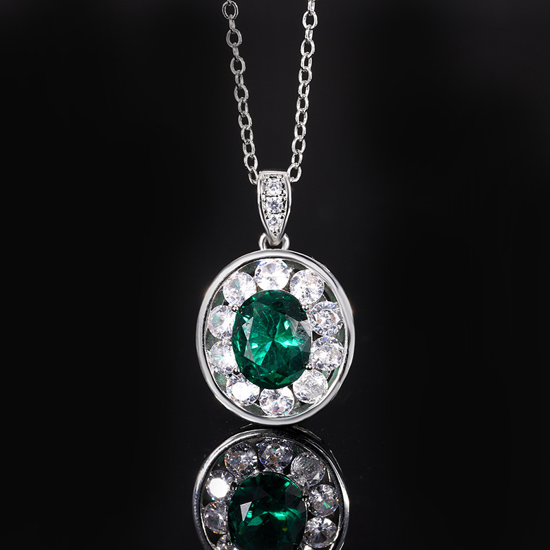 2024 Nuevo Zhuang Shengsheng Jewelry Fondo de cobre chapado en oro Simulación retro Nano color verde Juego en forma de huevo 8*10-6*8