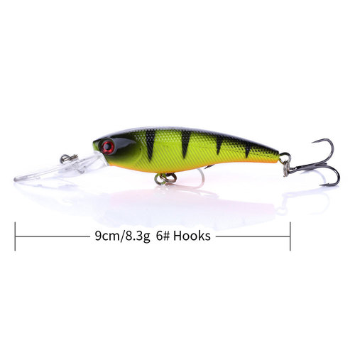 Hovering Minolulu bait 8g long tongue plate micro-object long-range slow-sinking suspended Milo fake bait freshwater sea fishing hard bait