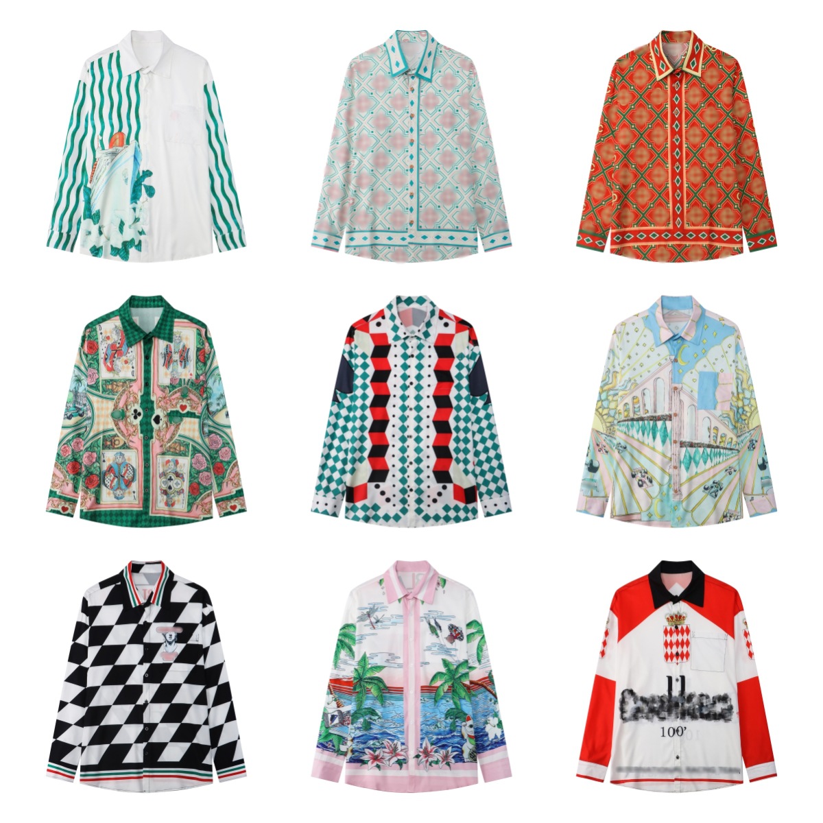 Foreign trade cross-border trendy brand European and American retro floral shirt, beach casual vacation style high-definition printed long-sleeved cardigan
