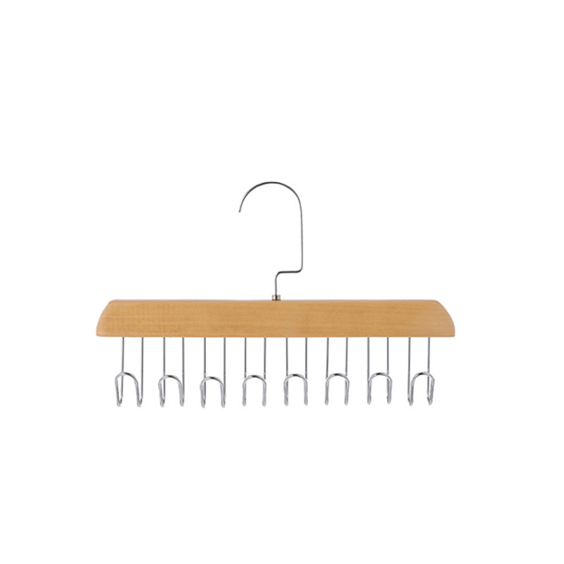 Percha Multifuncional de Madera Maciza para Ropa, Cinturones y Bufandas image 7