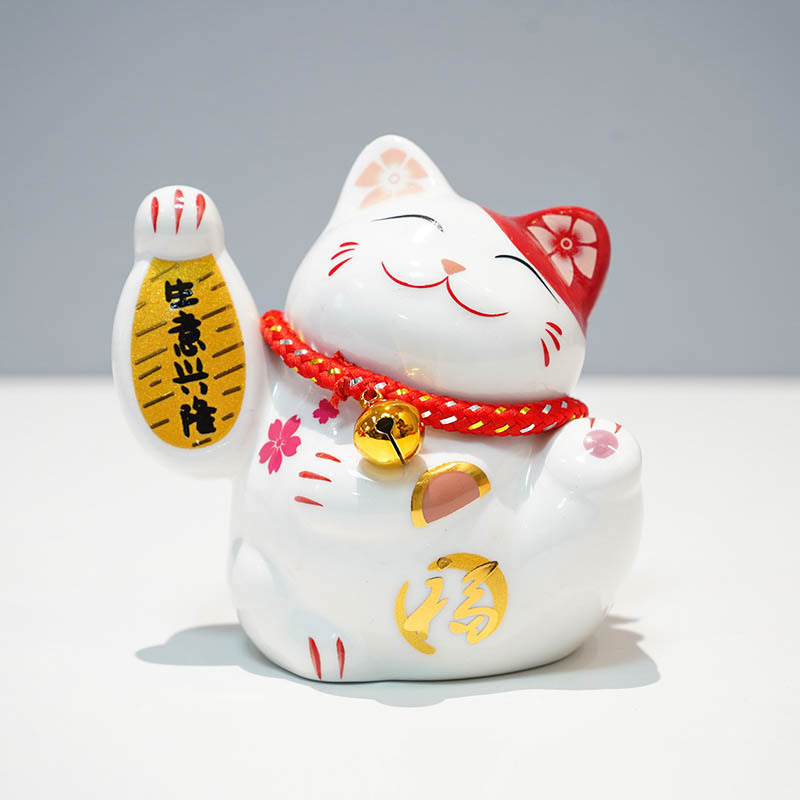 新型日本式招き猫陶磁器置物自動車車載結婚家庭開業会社販促ギフト工場卸売り|undefined