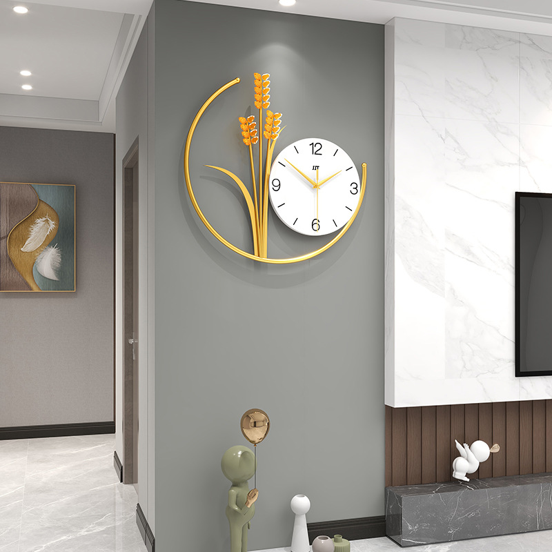 Internet celebridad reloj sala de estar simple moderno restaurante decorativo reloj montado en la pared hogar moda luz lujo creativo Reloj de pared popular