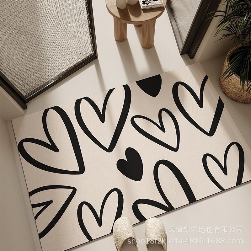 Bathroom mat with unique design, heart-shaped diatomite mat, non-slip, dirt-resistant, wear-resistant, insulating, easy to maintain Bathroom mat with unique design, heart-shaped diatomite mat, non-slip, dirt-resistant, wear-resistant, insulating, easy to maintain