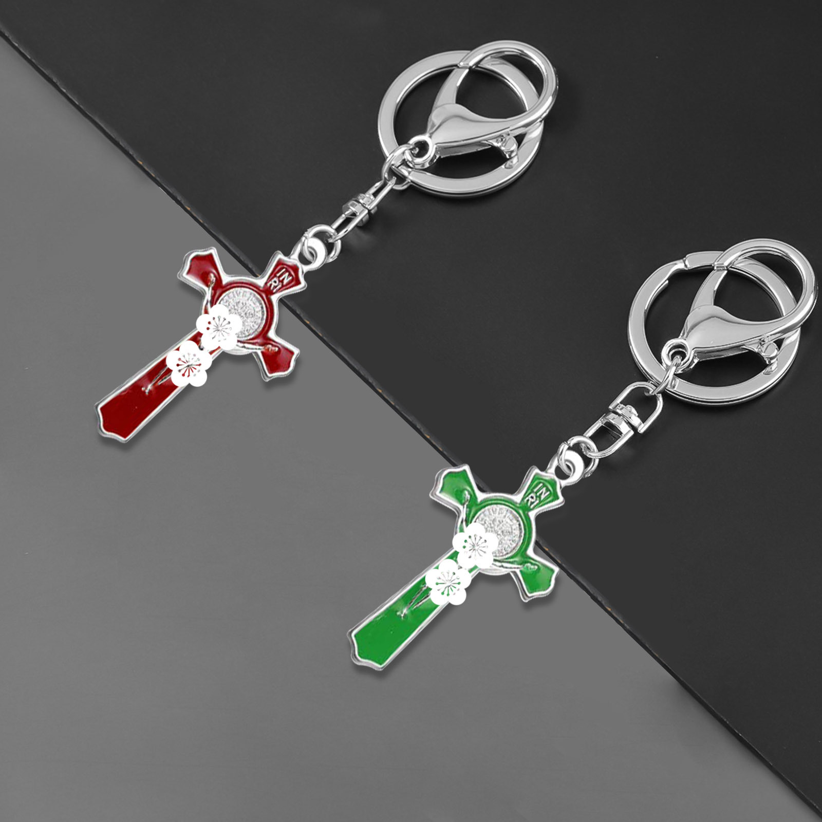 Colgante de cruz de aceite de gota de aleación transfronteriza collar de bricolaje accesorios de llavero