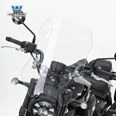 Motorcycle front windshield Benda black flag 500 windshield - black-flag-500-transparent-thick-5mm-height-50cm-pc-board-wear-resistant-and-not-broken