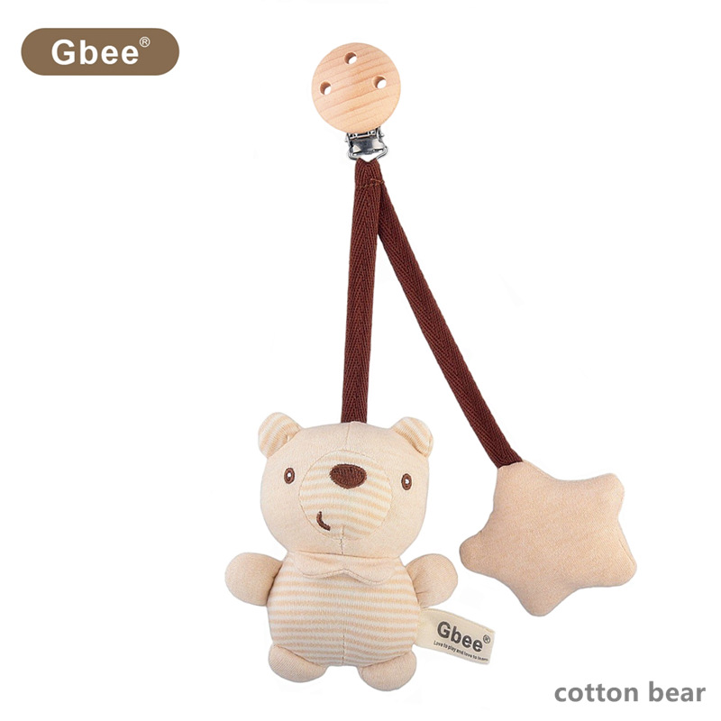 Colgante de oso con clip de madera de viento ins