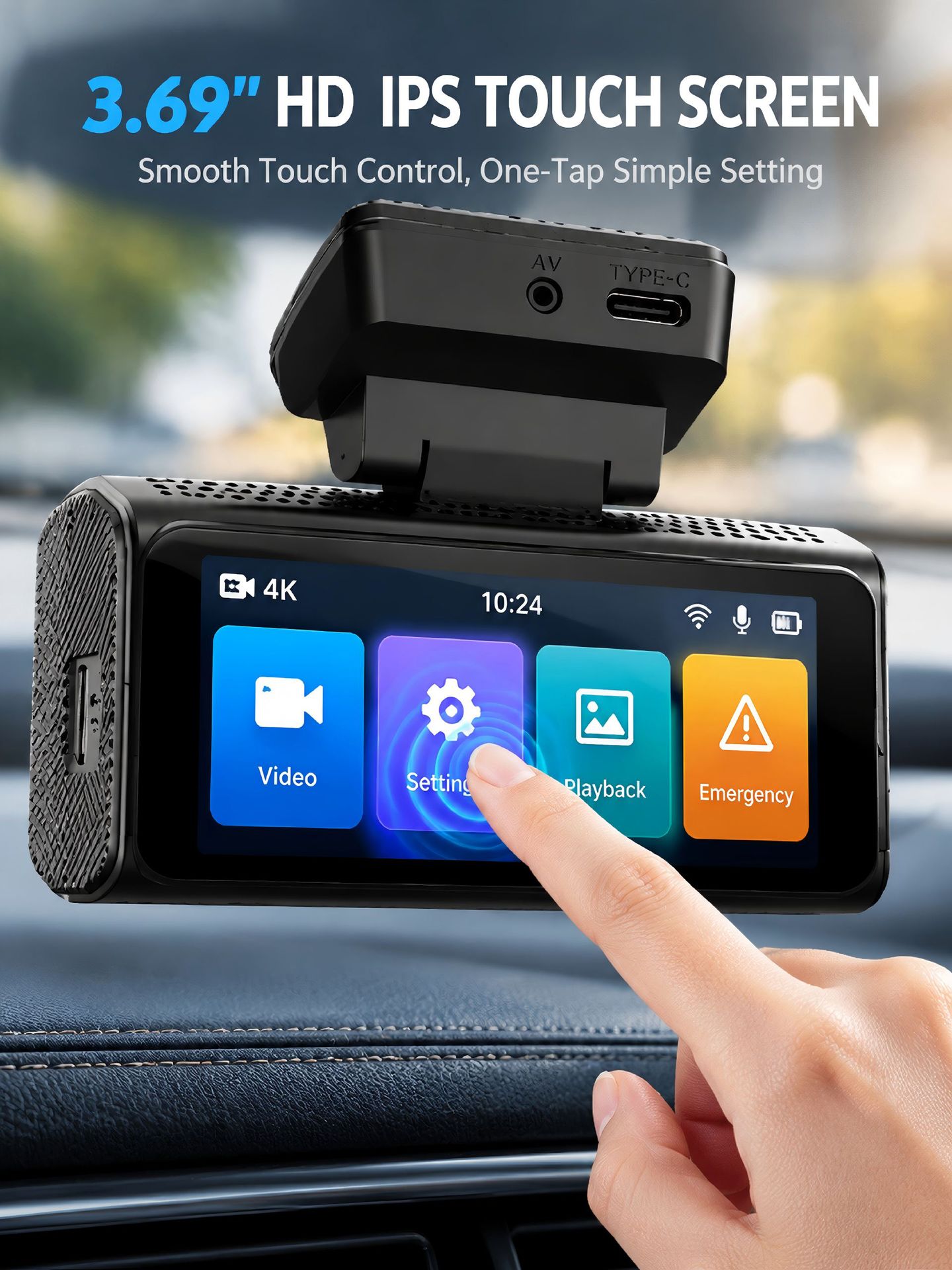 New cross-border dual 4K front and rear recording, Wi-Fi connectivity, GPS tracking, ADAS, and high-definition dashcam with BSD