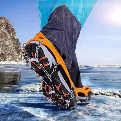 outdoors welding Crampons 11 stainless steel The snow non-slip Shoe cover Xue Xiang equipment Ice arrested Mountaineering Spike Snow cover