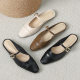 Closed toe half slippers women's summer fashion outerwear non-heel flat slip-on lazy Muller sandals W727-12