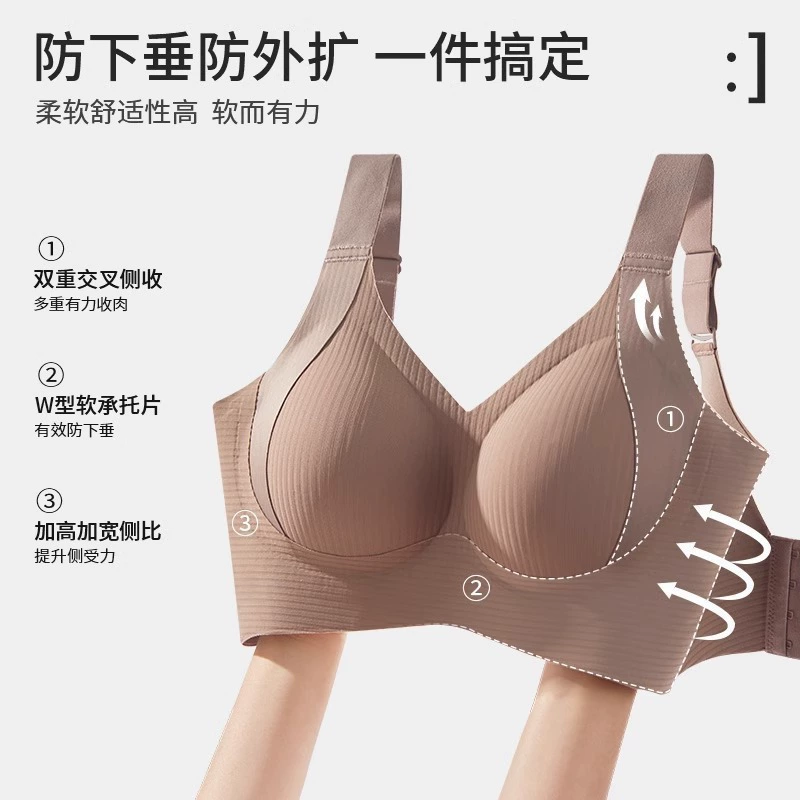 Wireless Support Bra, lifting effect, beautiful back, breathable seamless design