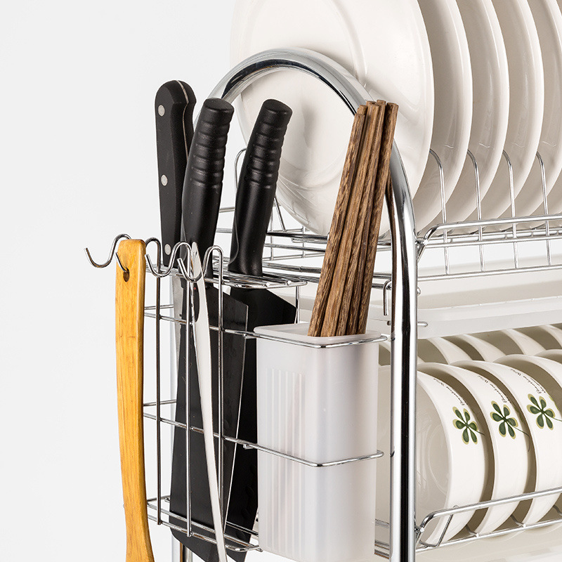 Suministros de cocina, hogar, platos, vajilla, vajilla, escurrir, caja de almacenamiento de platos, estante multifuncional, encimera