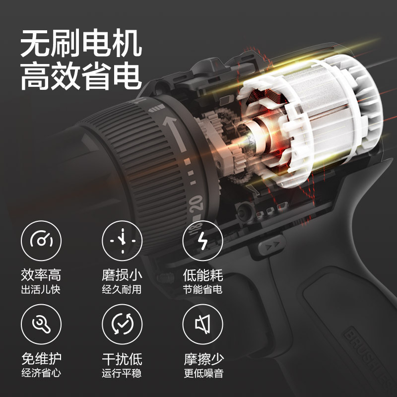 卡胜kress多功能家用无刷锂电手钻冲击钻手枪钻充电手钻KU202