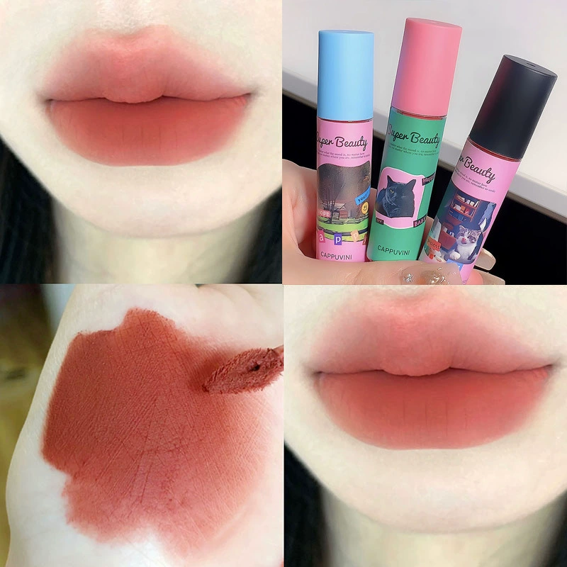Помада Cappuvini, крем для губ, высококачественный блеск для губ для учеников начальной школы, кот