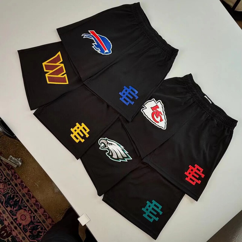 American Ncaa League Ee Mesh Shorts Men's Sports Running Cycling Fitness Outdoor Beach Swimming Trunks Quick-Drying Summer