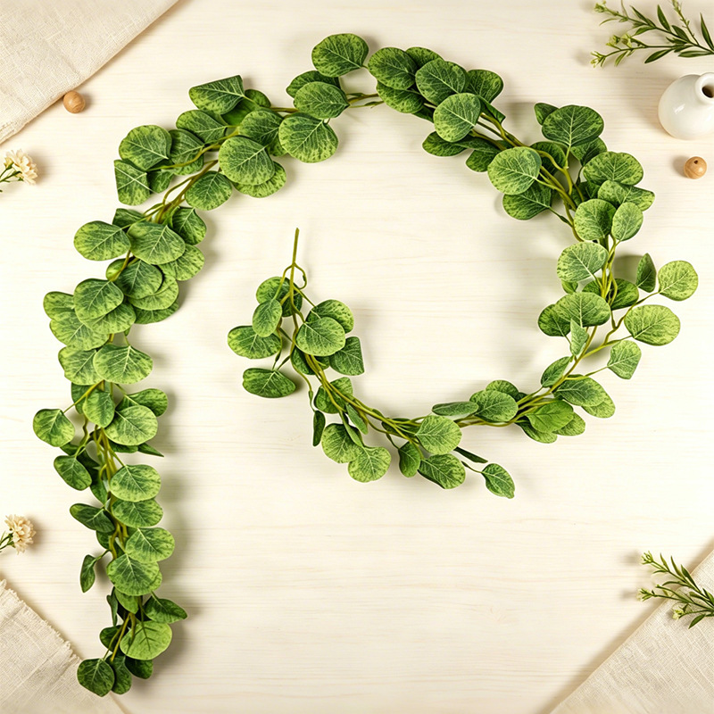 Scandinavian Style Money Leaf Decorative Rattan Artificial Leaves Eucalyptus Leaves Eucalyptus Vine Arrangement Props Simulated Rattan