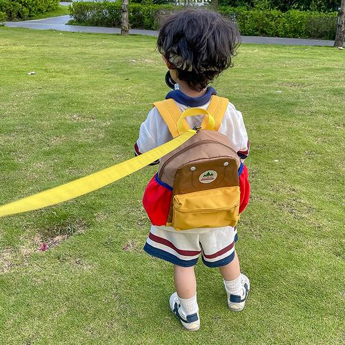 Korean-style Ins Children's Dual Shoulder Bag Cute Alphabet Kindergarten for Big Class Boys and Girls 3-5 Years Old Anti-Lost Backpack Trendy