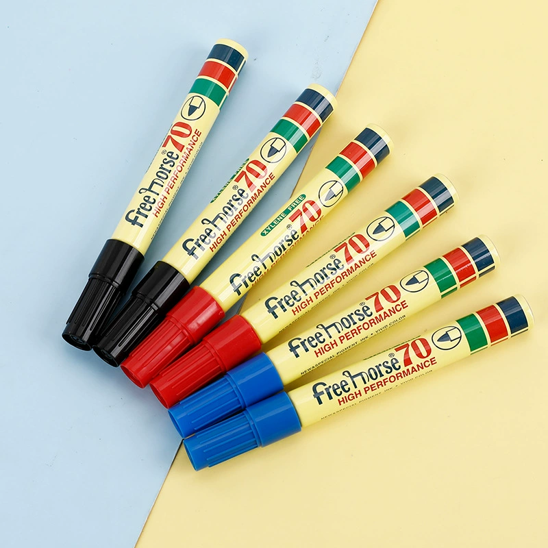 60 free shipping 70 single heads must not rub the black red and blue label marker pen oil pens, the pen, big pen, thick head