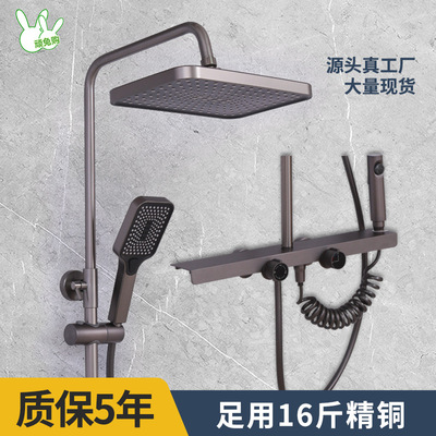Large storage items pvd electroplate function TOILET bathroom Flower sprinkling suit pressure boost household All copper Bathing Shower