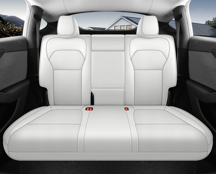New Model-Specific 25-Piece Tesla Model Y and Model 3 Full Leather Universal Car Seat Covers