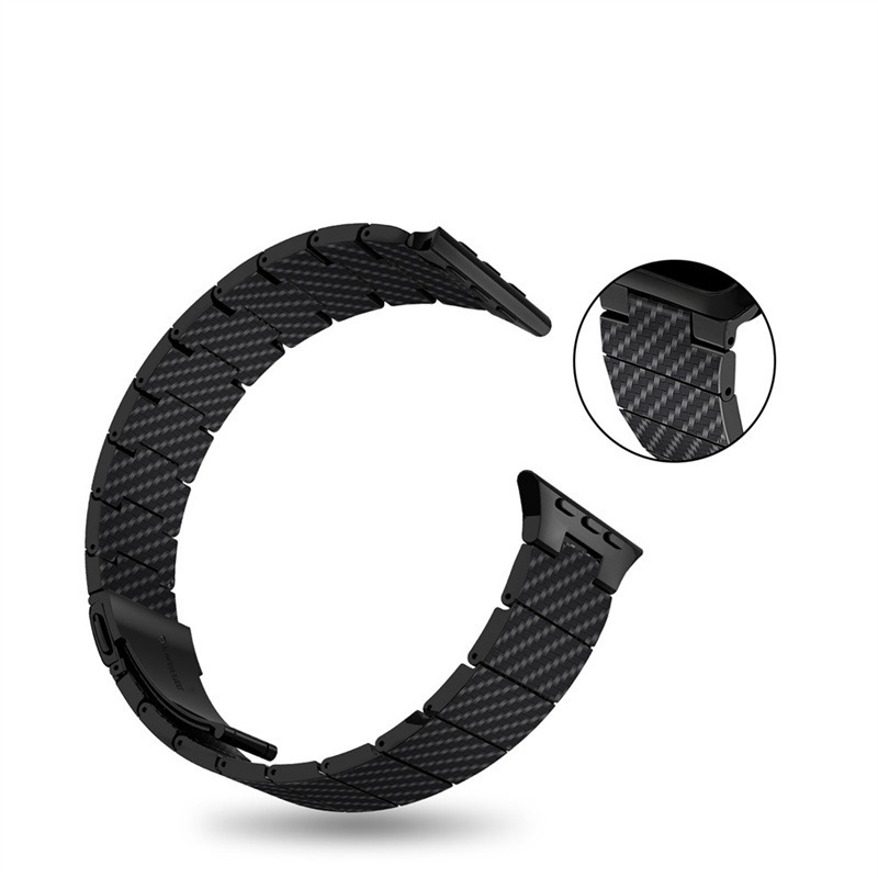 Nueva correa de reloj de fibra de carbono para Apple iwatch8/7/6/5/4/3/SE generación AppleWatch correa de reloj