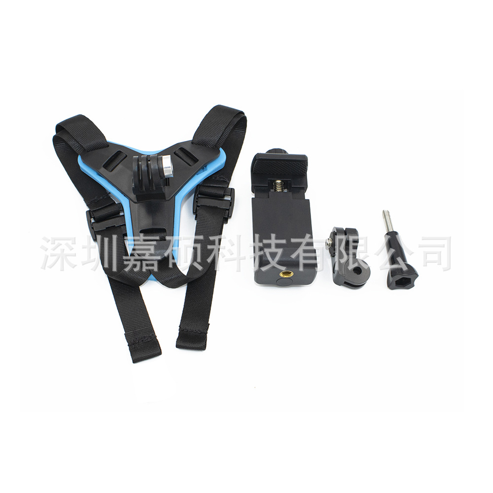 Soporte de barbilla para casco de motocicleta adaptador de teléfono móvil y cámara GoPro fijación segura