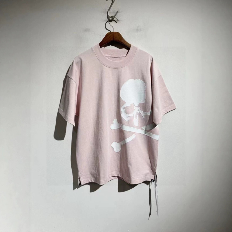 Dark Gothic High Street 26Ss 3D Skull Print Round Neck Short Sleeve T-Shirt Loose Fit Unisex Trendy Brand Drop Shoulder Tee