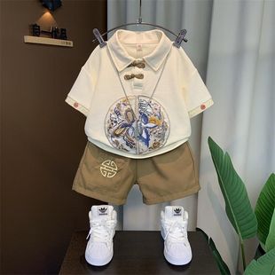 Boys' Summer Han Dynasty Suit 2025 Summer New Chinese Style Kidsren's Tang Suit Baby One-Year-Old Clothes