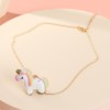 Children's accessory, cartoon necklace, three dimensional painted resin, new collection, European style, unicorn