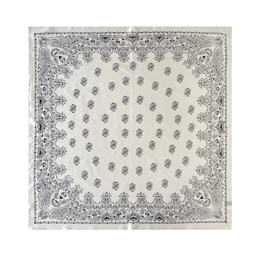 Pañuelo hijab cuadrado de seda artificial para mujer estilo_voghion.com