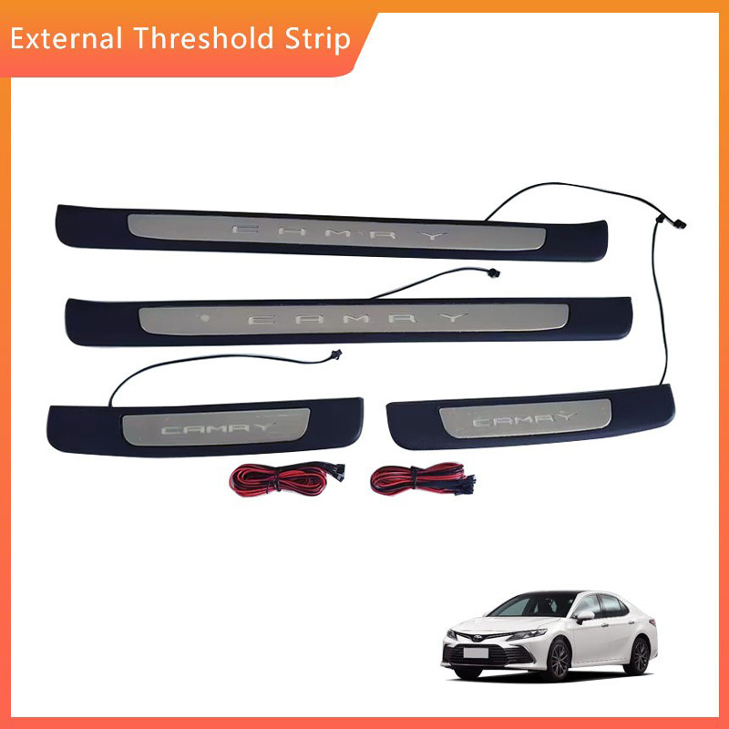 适用于丰田18-25款凯美瑞外门槛条迎宾踏板八代凯美瑞带灯门槛条