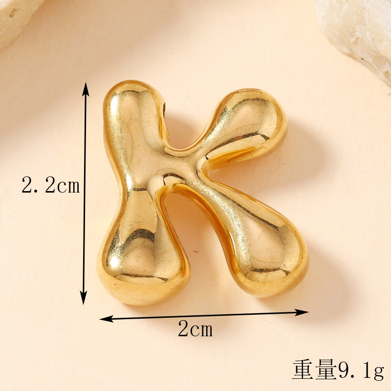 Colgante de estilo europeo y americano de acero inoxidable mini burbuja colgante de letras inglesas accesorios DIY joyas