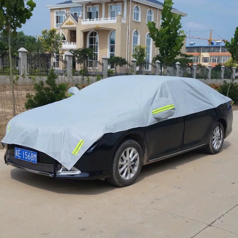 Car Cover, Large Half Cover, Heat Insulation, Sunshade, Winter Thickened Half Cover, Car Cover, Outer Cover, Protective Cover, Sedan Aluminum Film