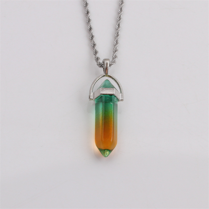 Semi-precious Stone Hexagonal Column Pendants Simple Necklaces Wholesale Jewelry Nihaojewelry display picture 8