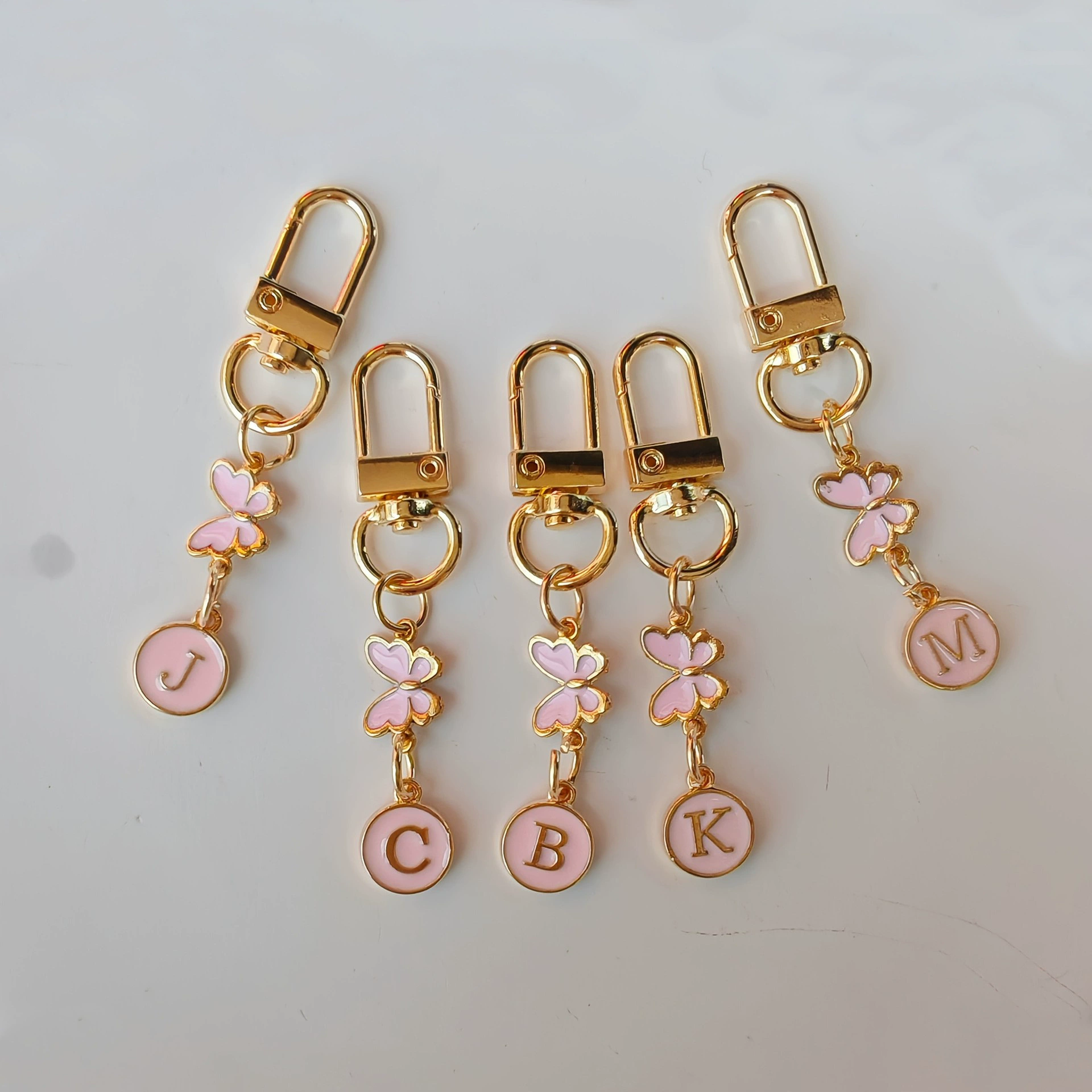 Трансграничная золотая бабочка буква брелок из сплава подвеска A-Z буква пара брелок подвеска школьная сумка